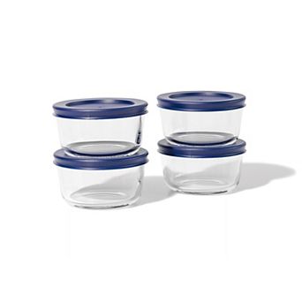 Dura Living™ 8 pc 1 cup Glass Food Round Storage Set
