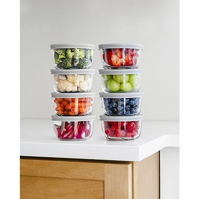 Dura Living™ 16-Piece, 1 Cup Glass Food Round Storage Set