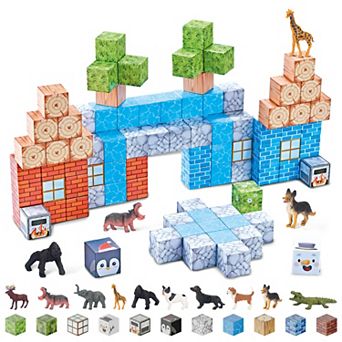 Contixo Magnetic Blocks Building Cubes Game, Sensory Toys 100 pc
