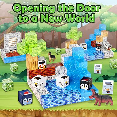 Contixo Magnetic Blocks Building Cubes Game, Sensory Toys 100-Pieces