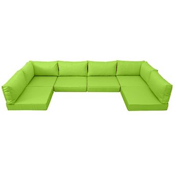 Outdoor Sectional Cushions Replacement Set, 25.6 in Waterproof Patio Furniture Couch Cushion