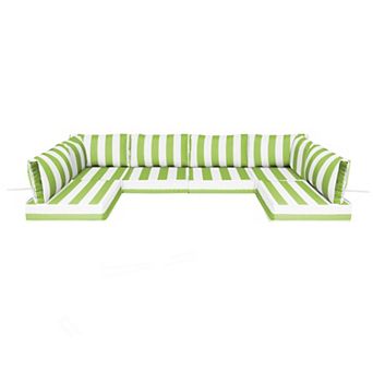Outdoor Sectional Cushions Replacement Set, 25.6 in Waterproof Patio Furniture Couch Cushion