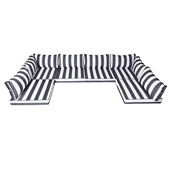 Outdoor Sectional Cushions Replacement Set, 25.6 in Waterproof Patio Furniture Couch Cushion