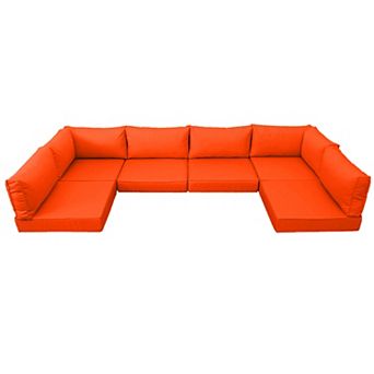Outdoor Sectional Cushions Replacement Set, 25.6 in Waterproof Patio Furniture Couch Cushion