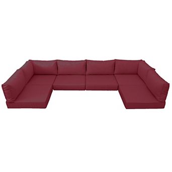 Outdoor Sectional Cushions Replacement Set, 25.6 in Waterproof Patio Furniture Couch Cushion