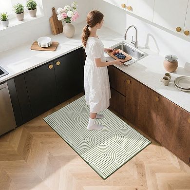 Modern Washable Area Rug Non Slip Stain Resistant Vacuum Clean Ultra Thin Carpet for Bedroom