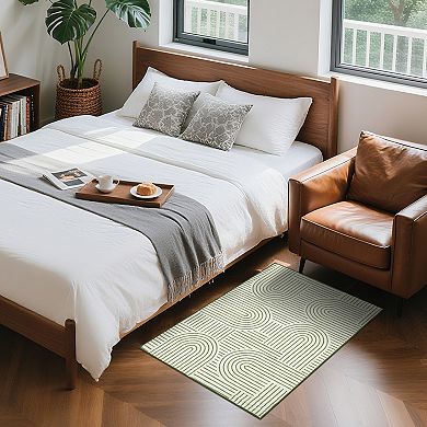 Modern Washable Area Rug Non Slip Stain Resistant Vacuum Clean Ultra Thin Carpet for Bedroom