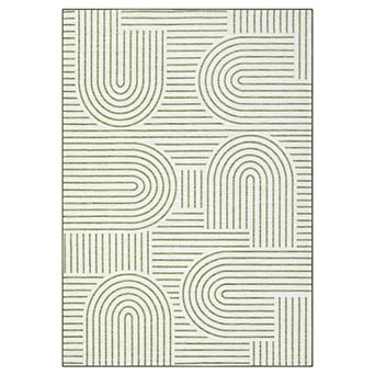 Modern Washable Area Rug Non Slip Stain Resistant Vacuum Clean Ultra Thin Carpet for Bedroom