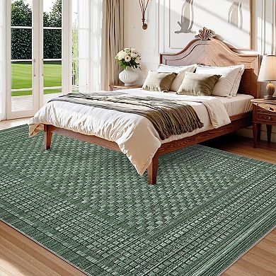Modern Area Rug Machine Washable Non Shedding Stain Resistant Floor Cover for Playroom Bedroom