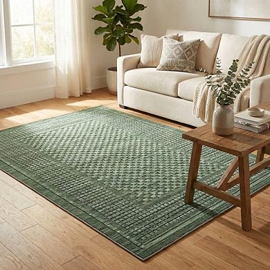 Modern Area Rug Machine Washable Non Shedding Stain Resistant Floor Cover for Playroom Bedroom