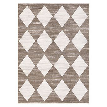 Modern Area Rug Non Slip Vacuum Clean Ultra Thin Stain Resistant Carpet for Bedroom Dining Room