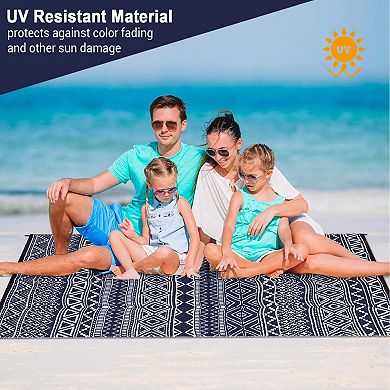 Boho Washable Outdoor Area Rug Stain Resistant UV Resistant Pet Friendly Mat for Beach Vacation
