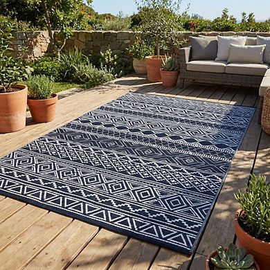 Boho Washable Outdoor Area Rug Stain Resistant UV Resistant Pet Friendly Mat for Beach Vacation