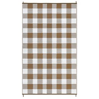 Contemporary Outdoor Area Rug Stain Resistant UV Resistant Pet Friendly Mat for Beach Vacation