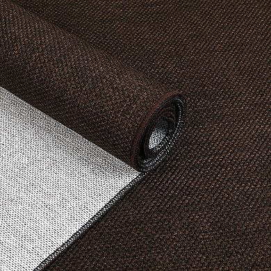 Modern Solid Area Rug Woven Texture Exquisite Ultra Thin Stain Resistant Carpet for Kid's Room