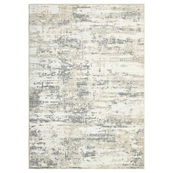 Abstract Area Rug Machine Washable Low Pile Pet Friendly Ultra Thin Carpet for Kid's Room Playroom