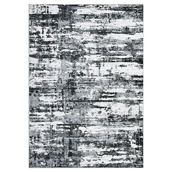 Abstract Area Rug Machine Washable Low Pile Pet Friendly Ultra Thin Carpet for Kid's Room Playroom