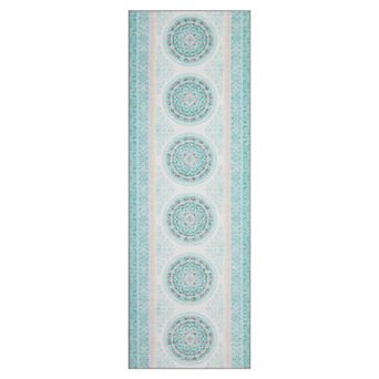 Vintage Area Rug Non Slip Vacuum Clean Ultra Thin Stain Resistant Carpet for Dining Room Bedroom