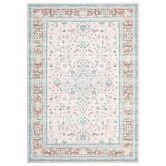 Vintage Area Rug Machine Washable Non Slip Non Shedding Stain Resistant Carpet for Bedroom Kitchen