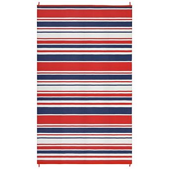 Modern Geometric Outdoor Area Rug Stain Resistant UV Resistant Pet Friendly Mat for Beach Vacation