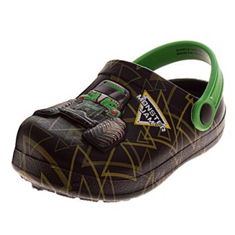Monster Jam "Grave Digger" Boys' Black & Green EVA Clogs (Toddlers, Little Kids)