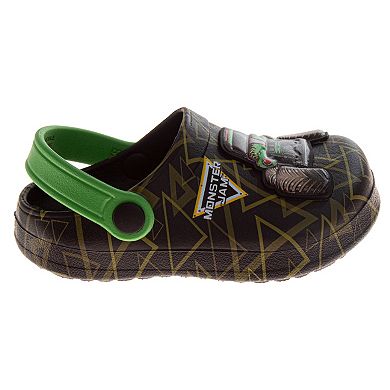 Monster Jam "Grave Digger" Boys' Black & Green EVA Clogs (Toddlers, Little Kids)