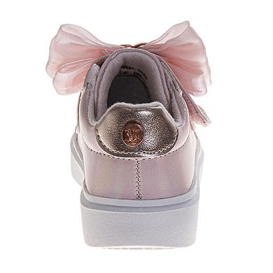 Badgley Mischka Sneakers for Girls Easy Hook-and-Loop Stylish (Toddler)