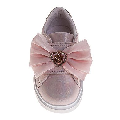 Badgley Mischka Sneakers for Girls Easy Hook-and-Loop Stylish (Toddler)