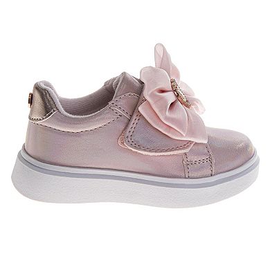 Badgley Mischka Sneakers for Girls Easy Hook-and-Loop Stylish (Toddler)