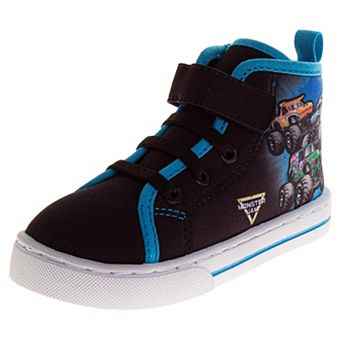 Monster Jam Kids' Rugged Tread High-Top Lace-Up Canvas Sneakers (Toddler / Little Kid)