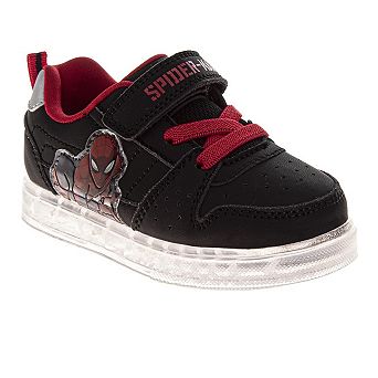 Marvel Spiderman Sneakers Boys Comfortable WebSlinger Lightweight Padded Insole Velcro Closure