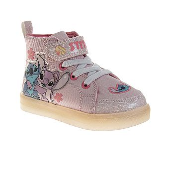 Disney Stitch Girls' Light-Up High-Top Durable Play Sneakers (Toddler / Little Kid)