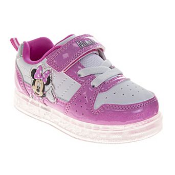 Disney Minnie Mouse Girls' Polka Dot Casual Hook and Loop Sneakers (Toddler / Little Kid)