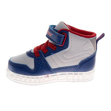 Sega Sonic The Hedgehog High Top Sneakers Boys Athletic Racing Design Durable Canvas LaceUp Closure