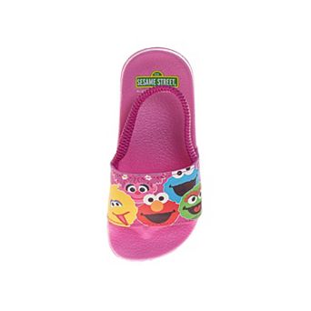 Sesame Street Sandals for Girls Casual Comfortable Summer Adjustable (Toddler / Little Kid