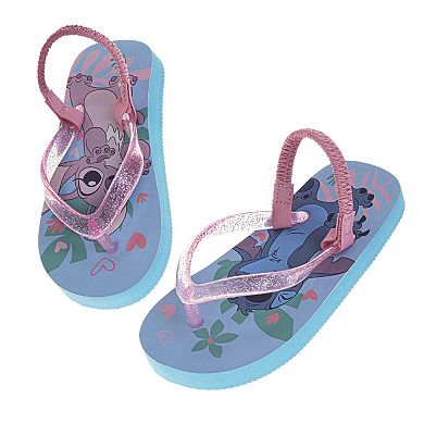 Disney Stitch & Angel Girls' Flip Flops Fun, Easy SlipOn Footwear (Toddler / Little Kid)