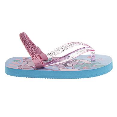 Disney Stitch & Angel Girls' Flip Flops Fun, Easy SlipOn Footwear (Toddler / Little Kid)