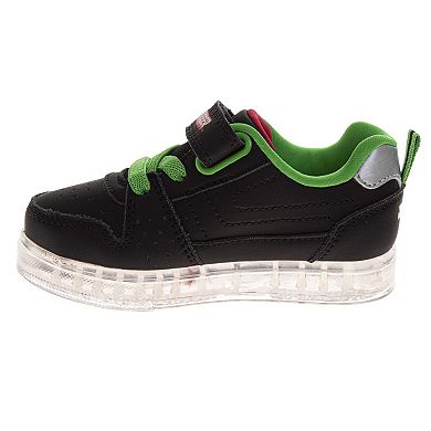 Monster Jam Boys' Rugged Tread High-Impact Green Velcro Sneakers (Toddler / Little Kid)