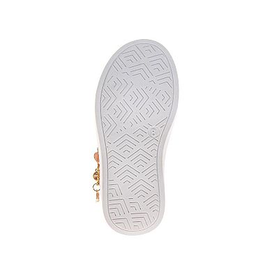 Badgley Mischka Sneakers for Girls Glitter Charms Easy Hook-and-Loop Stylish (Toddler)