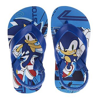 Sonic the Hedgehog Boys' Flip Flops Fun, Easy SlipOn Footwear (Toddler / Little Kid)