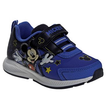 Disney Mickey Mouse Boys' Light Up Sneakers Flashing Lights Easy On/Off Play Ready (Toddler)