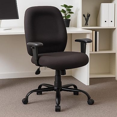 Piny Rolling Oversized Swivel Chair, Adjustable, Black, 400lbs