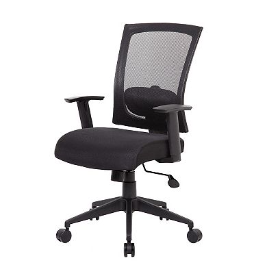Rolling Task Chair, Black Mesh Back, Nylon Base, Height Adjustable