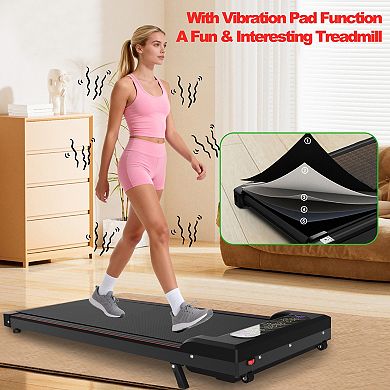 Merax Foldable Treadmill with Handle Bar & Incline, 2 in 1 Upgrade Portable Under Desk