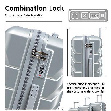 Merax Family HardSide Luggage Set with Anti Scratch ABS Shell & 360° Silent Wheels