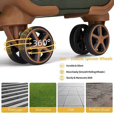 Merax Softside Waterproof Travel Luggage with Spinner Wheels & Combination Lock