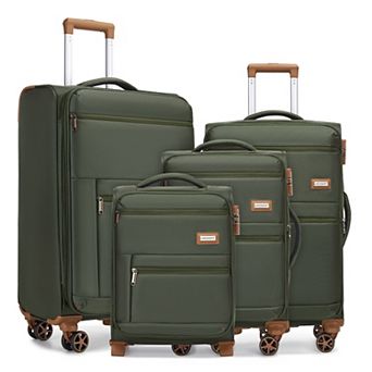 Merax Softside Waterproof Travel Luggage with Spinner Wheels & Combination Lock