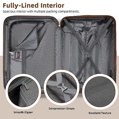 Merax 6Piece Expandable ABS Hardside Luggage Set with TSA Lock & Travel Bags