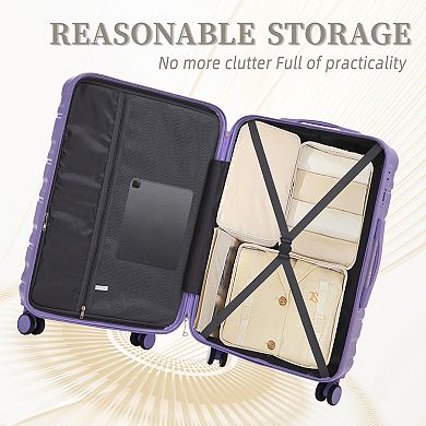 Merax Family Hard Side Luggage Set with Anti Scratch ABS Shell & 360° Silent Wheels
