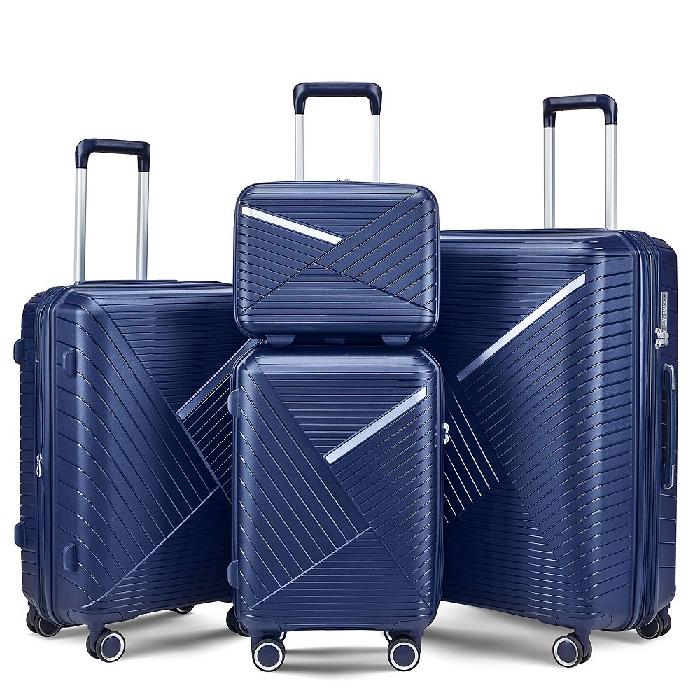 Merax Lightweight PP Hardside Family Luggage with TSA Lock & 360